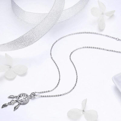 Tree of Life Dream Catcher Pendant Necklace - The Silver Goose SA