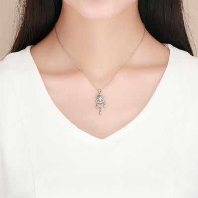Tree of Life Dream Catcher Pendant Necklace - The Silver Goose SA