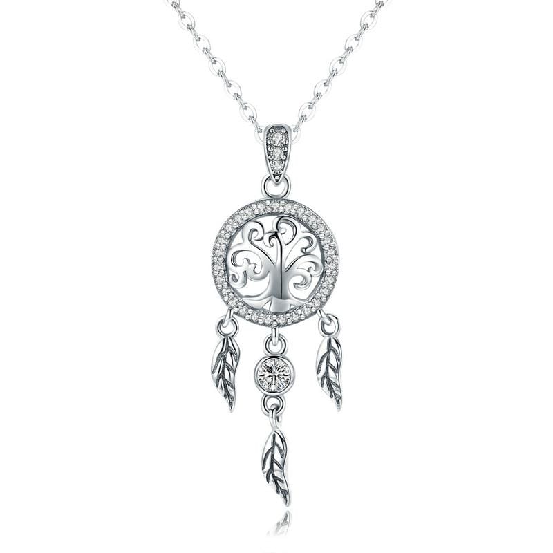 Tree of Life Dream Catcher Pendant Necklace - The Silver Goose SA