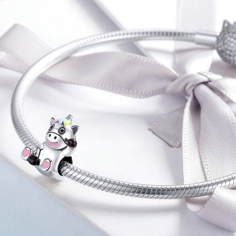Unicorn Cow Charm - The Silver Goose SA