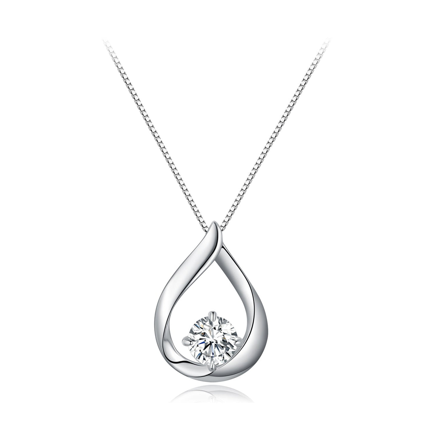 Victoria Moissanite Pendant Necklace - The Silver Goose SA