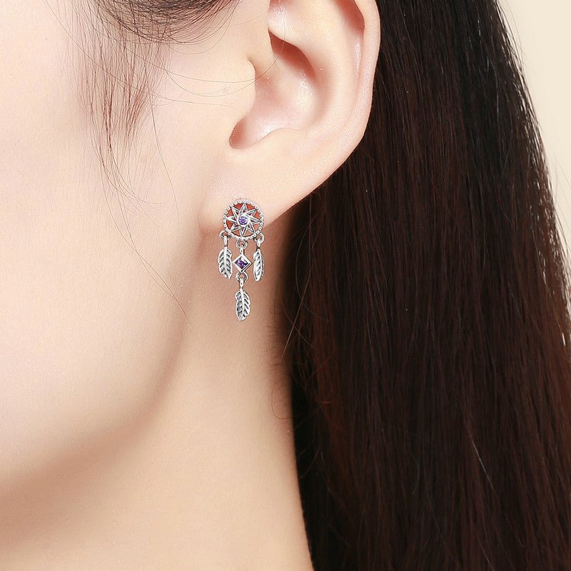 Vintage Dreamcatcher Earrings - The Silver Goose SA