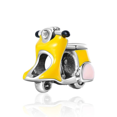 Yellow Scooter Charm - The Silver Goose SA
